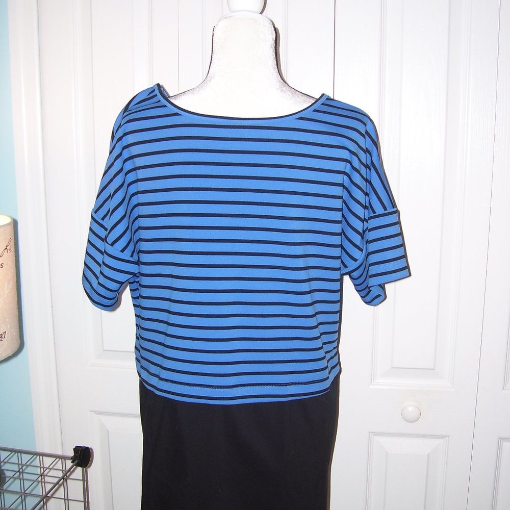 NWOT Striped Blue and black tunic - Picture 6 of 6